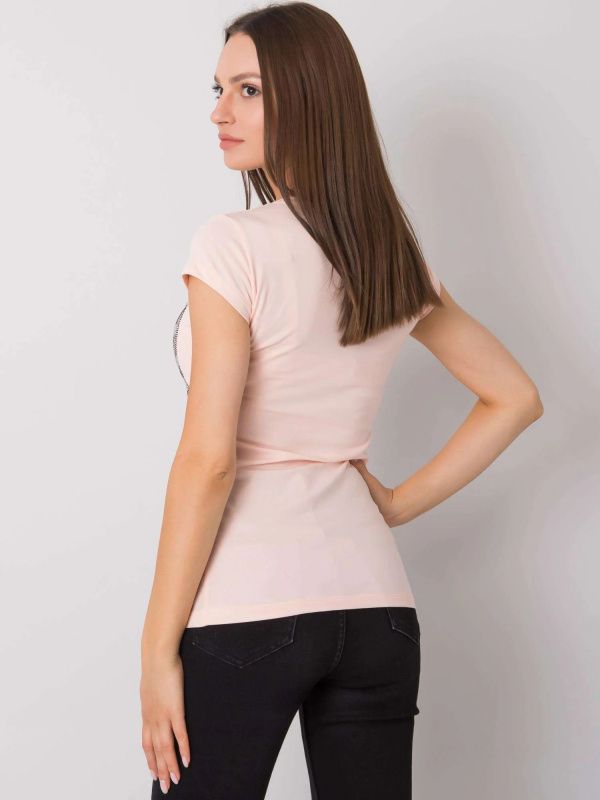 Dámské tričko EM-TS-ES-21-532.18 ex moda Barva: Růžová - světle, Velikost: S