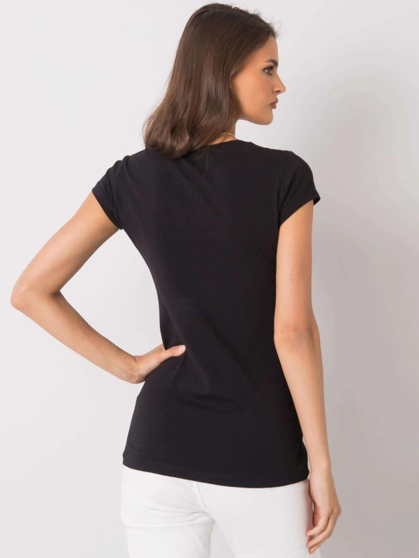 Dámské tričko EM-TS-ES-21-533.16 ex moda Barva: Černá, Velikost: S