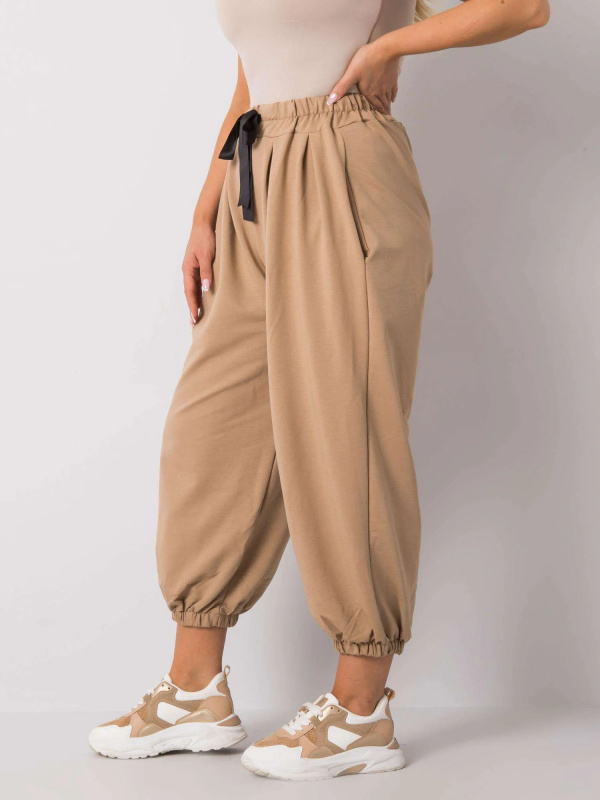 Dámské tepláky EM-DR-EW-20-423.16 ex moda Barva: Béžová, Velikost: XL