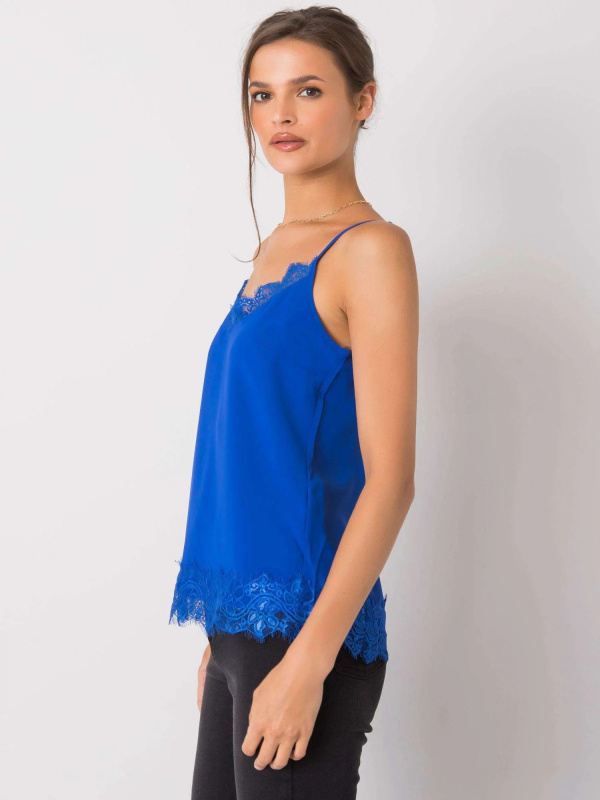 Dámský top s krajkou 6014 - FPrice M Královská modř