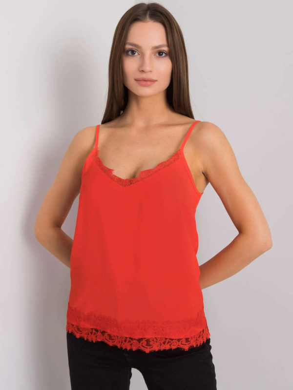 Modalinda Fashion Top-AI-TP-6014.15P Barva: Červená, Velikost: M