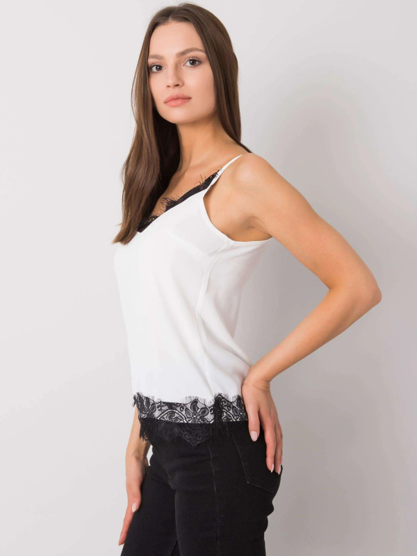 Modalinda Fashion Top-AI-TP-6014.15P Barva: Bílá, Velikost: S