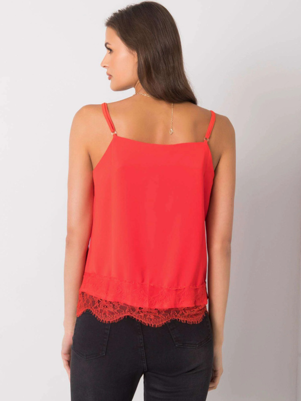 Modalinda Fashion Top-AI-TP-6015.12P Barva: Červená, Velikost: S