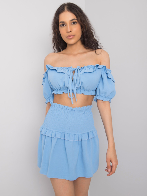 Och Bella Dámská sukně TW-SD-BI-26716.47 Barva: Modrá, Velikost: M