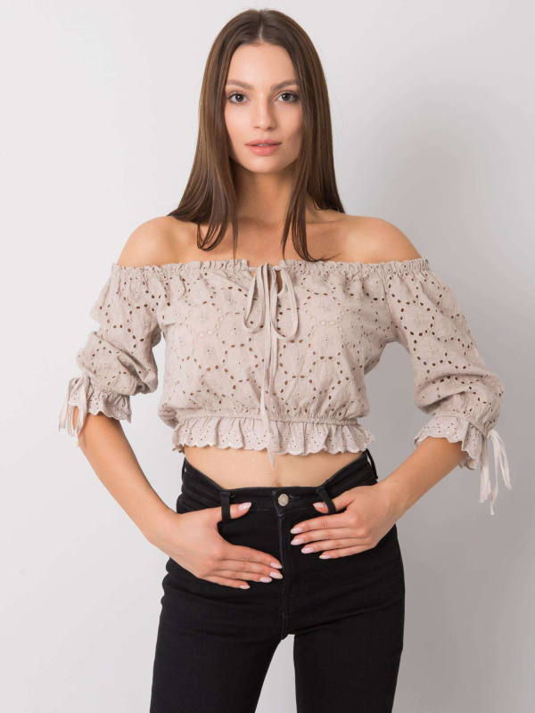 Och Bella Top-TW-TP-BI-25455.43 Barva: Béžová, Velikost: S