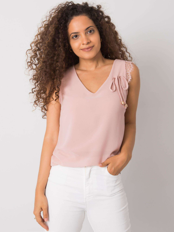 ITALY MODA Top-DHJ-TP-13317.25P Barva: Růžová - světle, Velikost: UNI