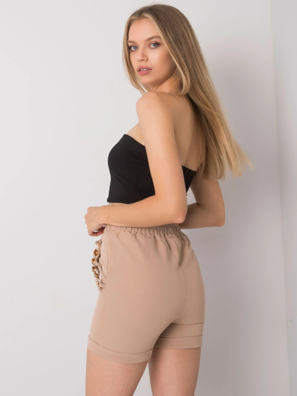 ITALY MODA Šortky -DHJ-SN-13260.38P Barva: Béžová - tmavě, Velikost: 2XL