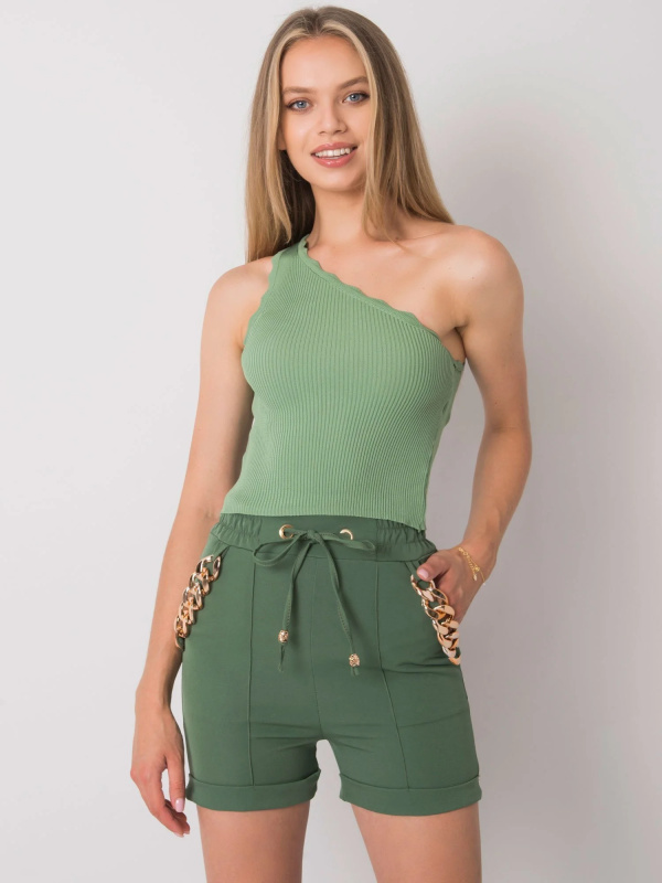 ITALY MODA Šortky -DHJ-SN-13260.38P Barva: Zelená, Velikost: 2XL