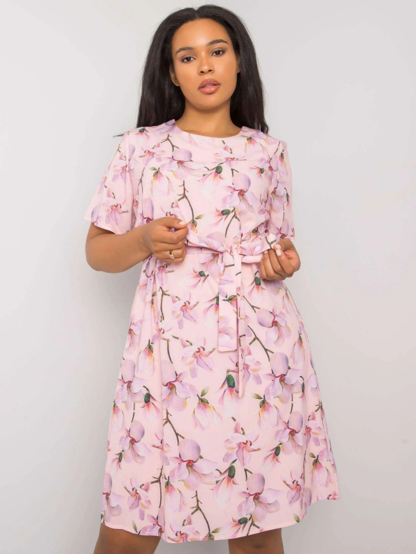 Šaty LK SK 507646 2.29 světle růžová 48