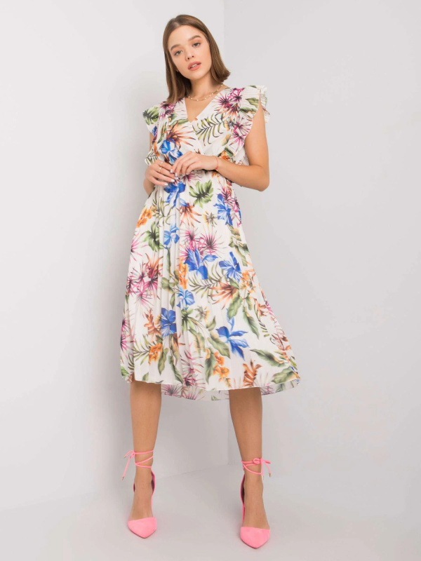 Šaty DHJ-SK-13198.27 ITALY MODA Barva: Bílá, Velikost: UNI