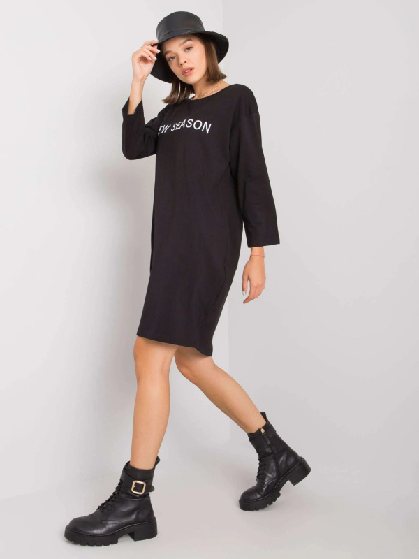 ex moda Šaty Oversize EM-SK-618.24P ex mode Barva: Černá, Velikost: S
