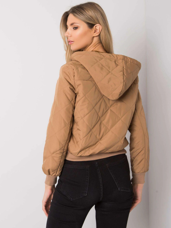 ex moda Dámská bunda EM-KR-617.55 ex mode Barva: Béžová - tmavě, Velikost: S