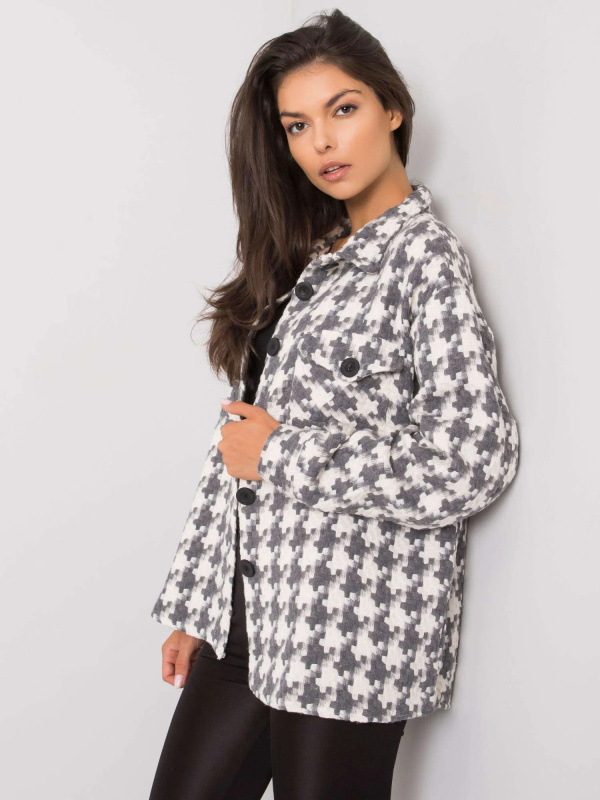 Košile EM KS 178.34 bílá a šedá S/M