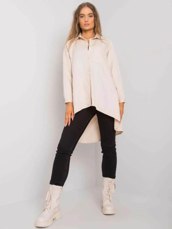 Dámská košile EM-KS-556.17 ex moda Barva: Béžová - světle, Velikost: L/XL