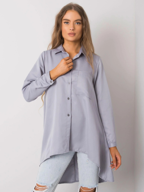Dámská košile EM-KS-556.17 ex moda Barva: Šedá, Velikost: L/XL