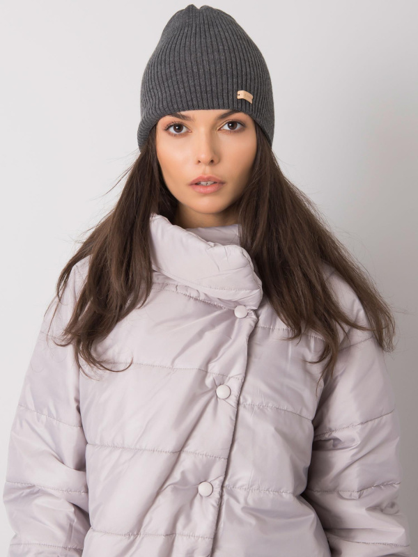 Dámská čepice.96 tmavě šedá jedna velikost