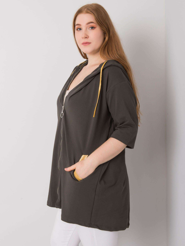 Mikina RV BL 6863.59P tmavá khaki jedna velikost