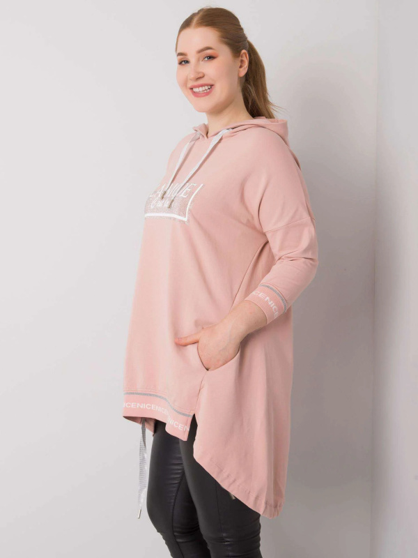 Dámská mikina RV BL 6849.63P světle růžová jedna velikost