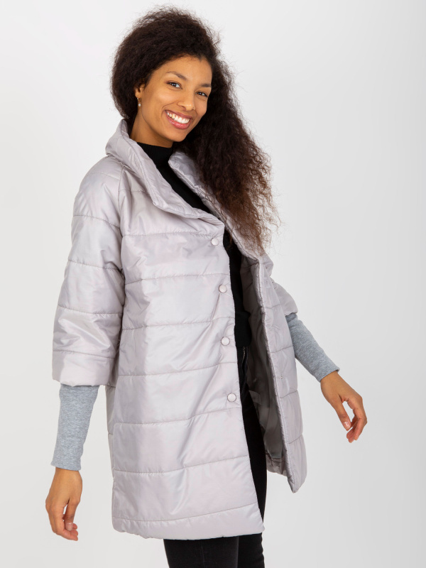Dámská bunda EM-KR-750.12P ex moda Barva: Šedá, Velikost: UNI