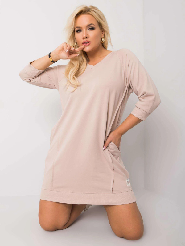 Šaty RV SK 6847.59P béžová jedna velikost