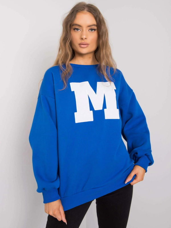 ex moda Dámská mikina -EM-BL-617-1.34X Barva: Modrá - tmavě, Velikost: L/XL