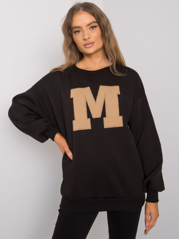 ex moda Dámská mikina -EM-BL-617-1.34X Barva: Černá, Velikost: S/M