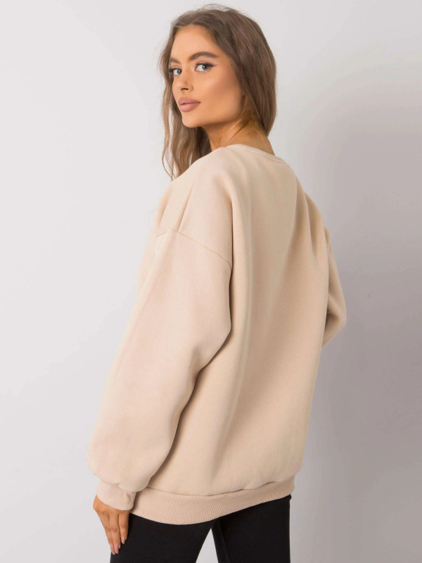 ex moda Dámská mikina -EM-BL-617-1.34X Barva: Béžová, Velikost: L/XL