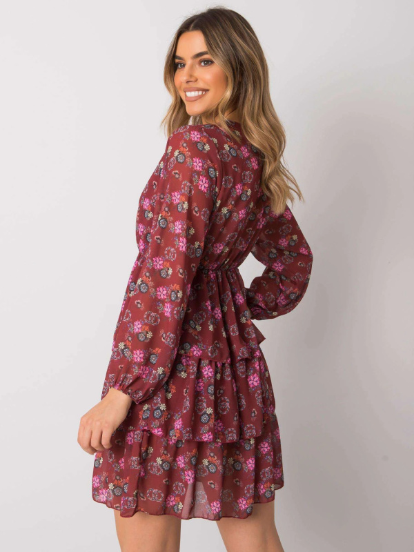 Šaty WN-SK-21049.38X RUE PARIS Barva: Bordó, Velikost: L/XL