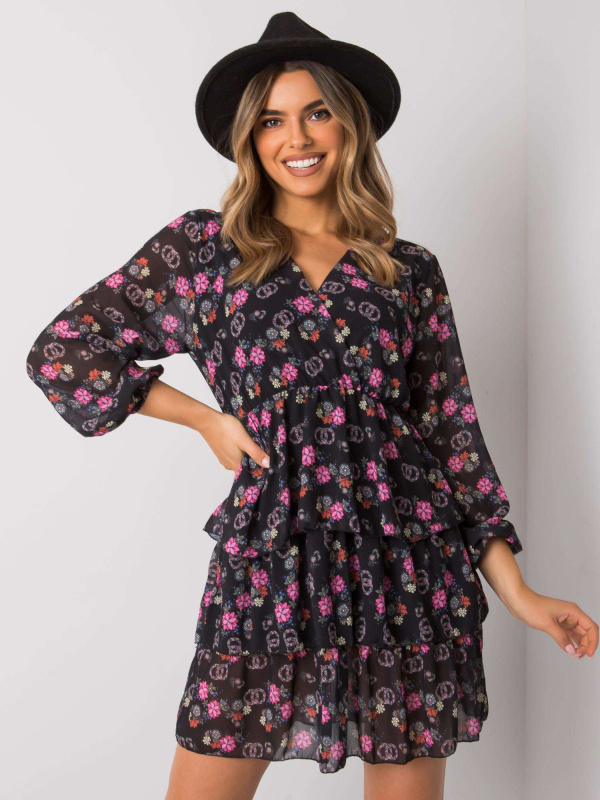 Šaty WN-SK-21049.38X RUE PARIS Barva: Černá, Velikost: L/XL