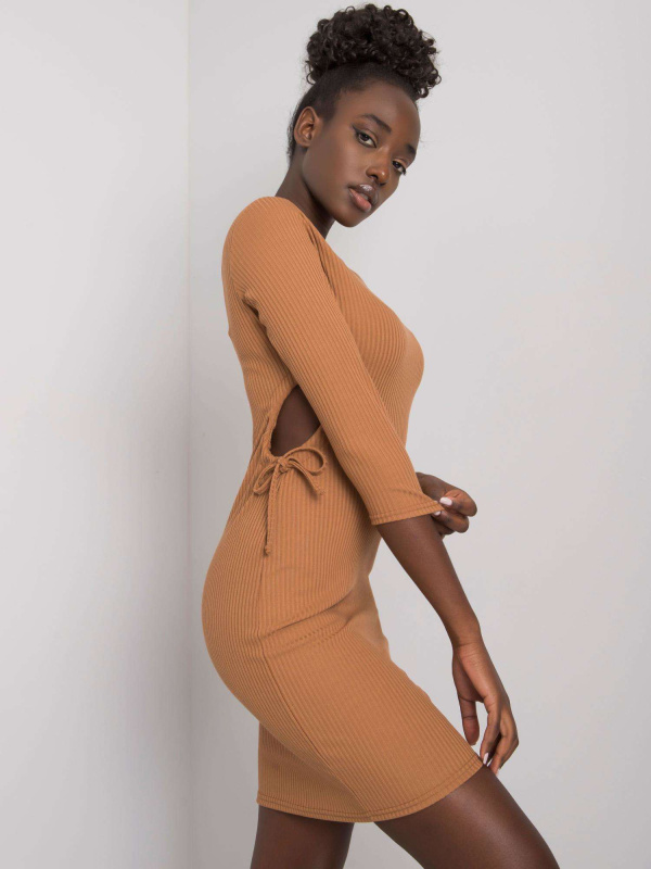 Šaty LK SK 508687.17P světle hnědá 36