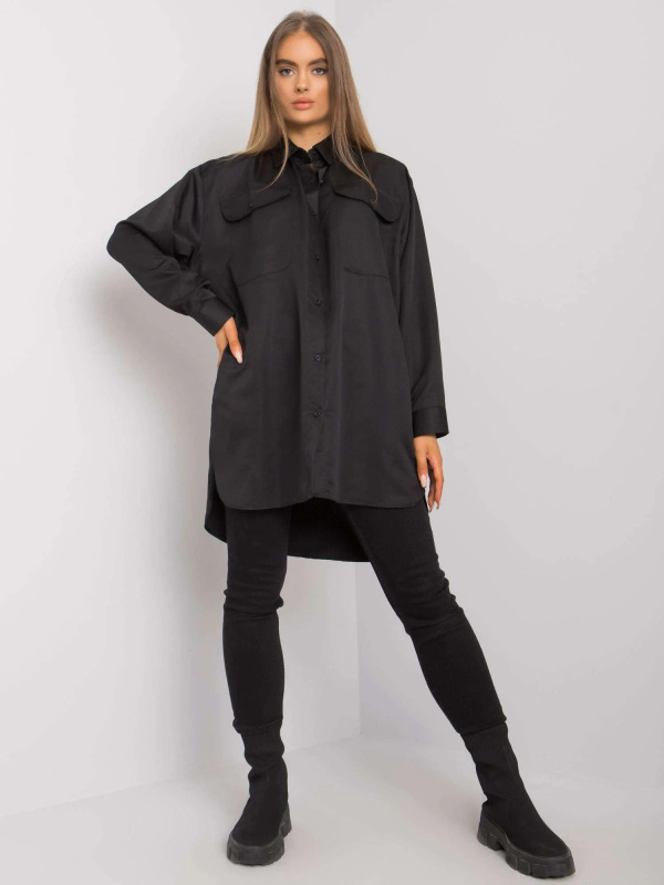 Dámská košile EM-KS-678-1.09 ex moda Barva: Černá, Velikost: UNI