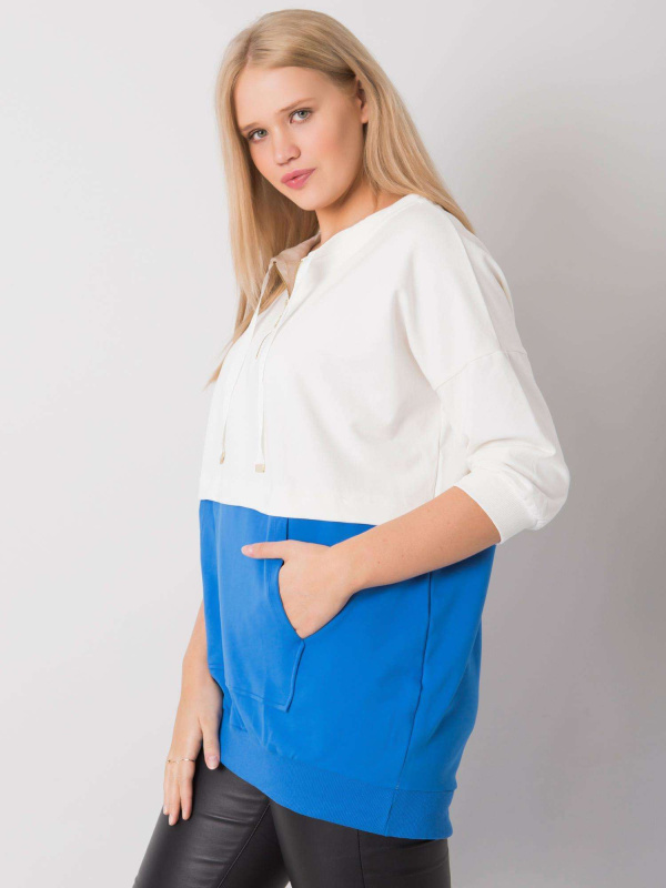 Dámská oversize mikina RV-TU-6851.28 RELEVANCE Barva: Modrá, Velikost: UNI