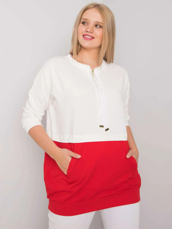 Dámská oversize mikina RV-TU-6851.28 RELEVANCE Barva: Červená, Velikost: UNI