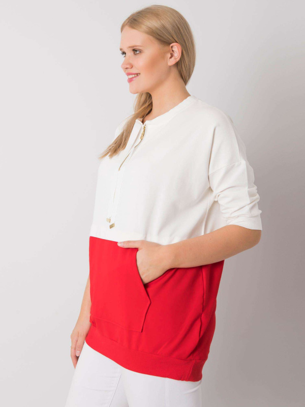 Dámská oversize mikina RV-TU-6851.28 RELEVANCE Barva: Červená, Velikost: UNI