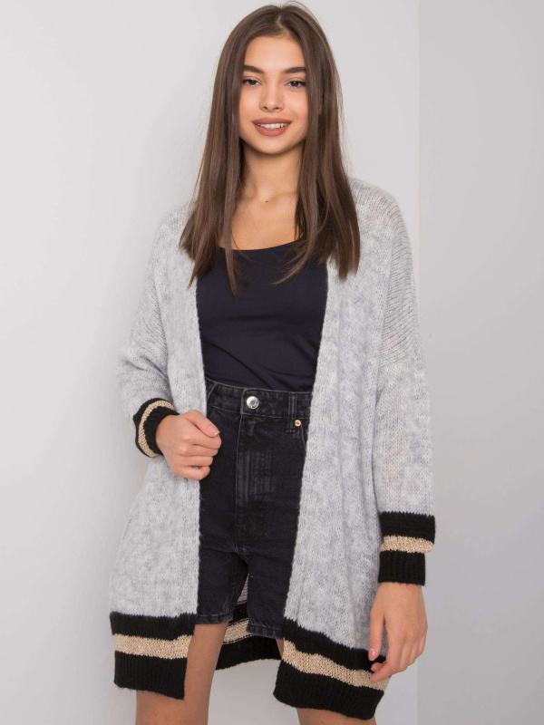 Och Bella Kardigan-TW-SW-BI-A21768.21 Barva: Šedá, Velikost: UNI