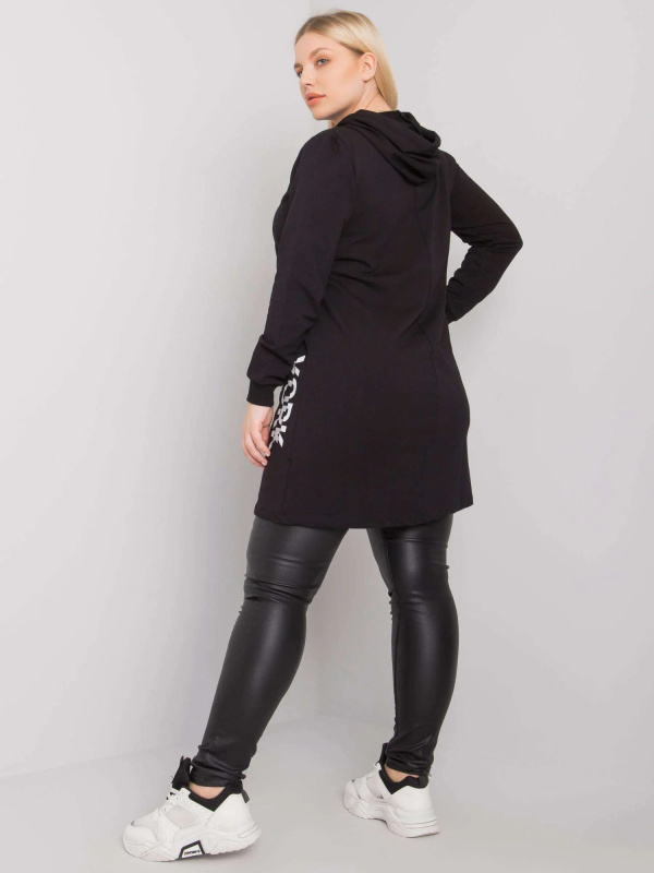 Mikina Plus Size RV-TU-7221.80P RELEVANCE Barva: Černá, Velikost: UNI