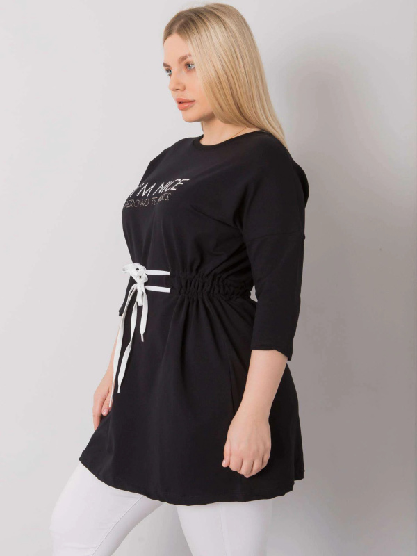 Tunika Plus size RV-TU-7033.84P RELEVANCE Barva: Černá, Velikost: UNI