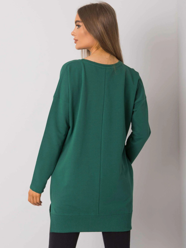 Dámská mikina RV-TU-7201.43P RUE PARIS Barva: Zelená - tmavě, Velikost: S/M