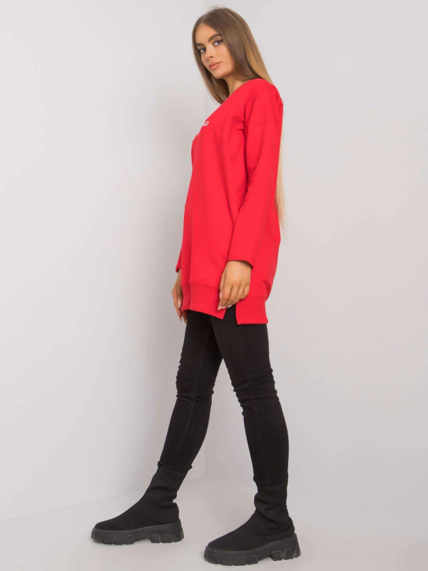 Dámská mikina RV-TU-7201.43P RUE PARIS Barva: Červená, Velikost: S/M