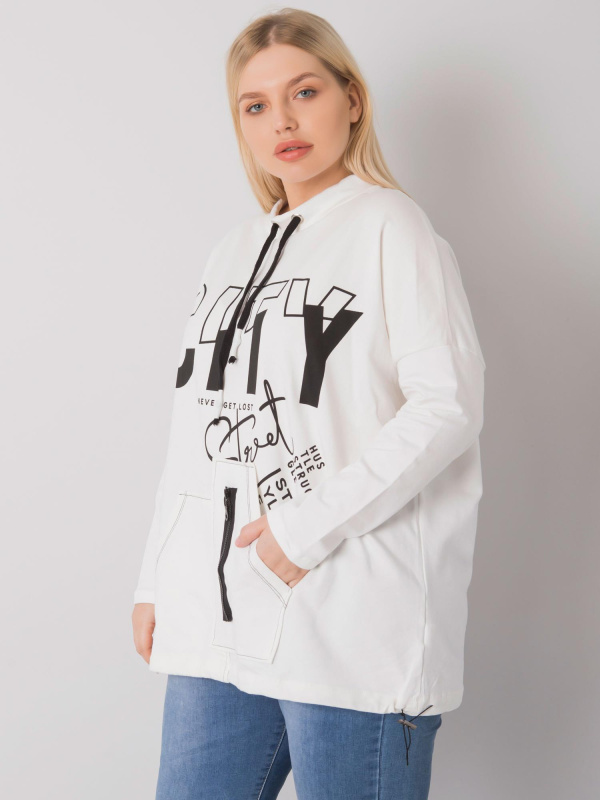 RELEVANCE Mikina Plus Size -RV-BL-7166.78P Barva: Tělová, Velikost: UNI