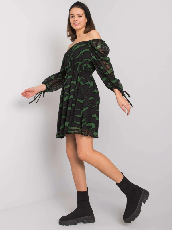 Šaty LC SK 22K 3040.19P černá a zelená M