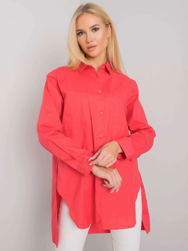 ex moda Dámská košile EM-KS-001.46 ex mode Barva: Červená, Velikost: UNI