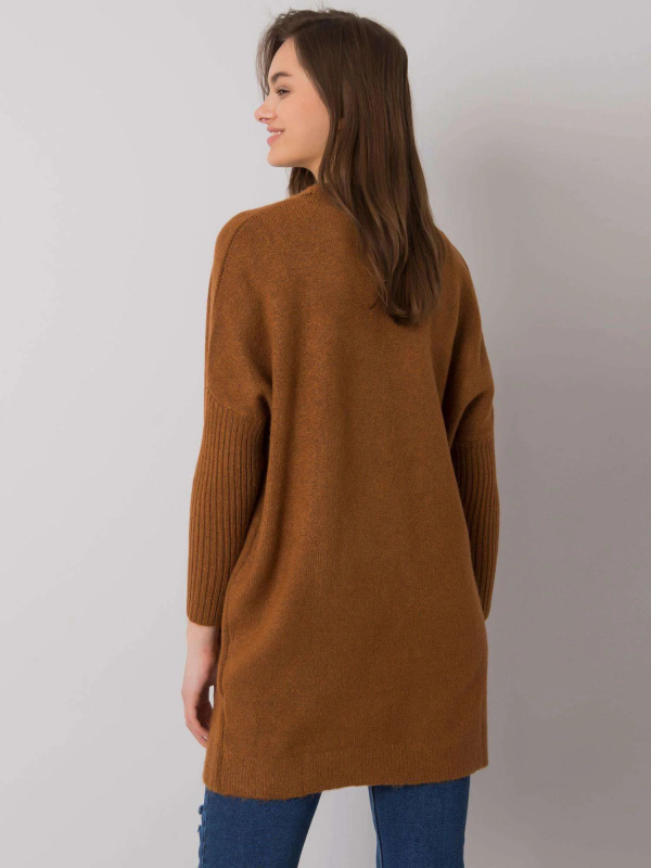 Dámský svetr ASM SW 7560.96P světle hnědý jedna velikost