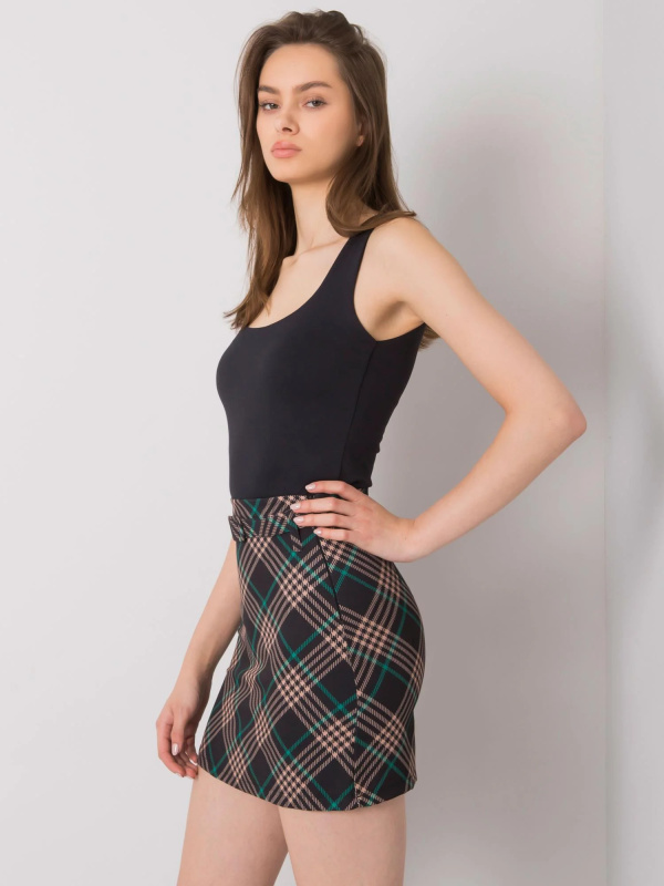Sukně DHJ SD 3213.11P černá a zelená S