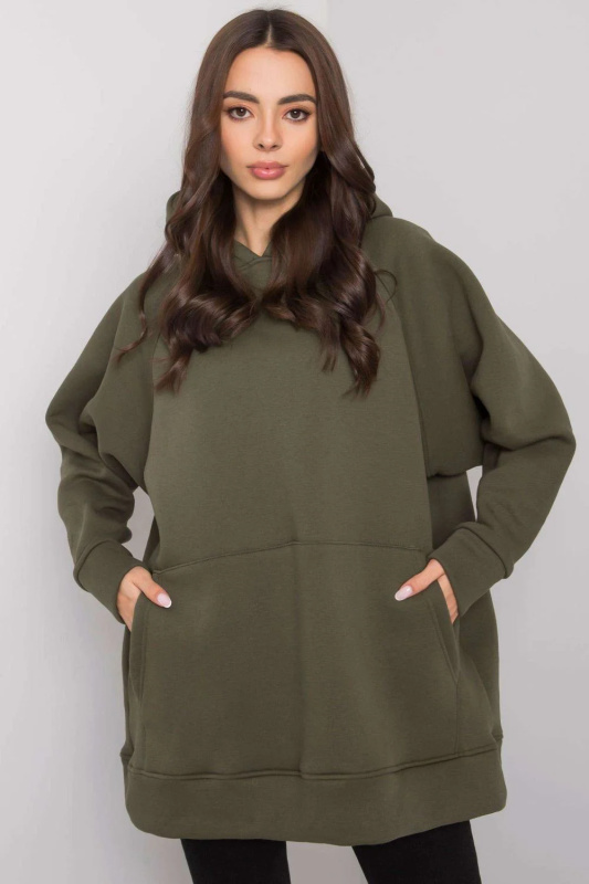 BASIC FEEL GOOD Mikina-RV-BL-7369.67 Barva: Zelená, Velikost: S/M