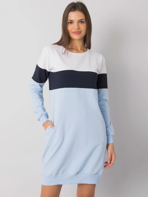 Dámské šaty RV SK 5869.04 bílé a modré L