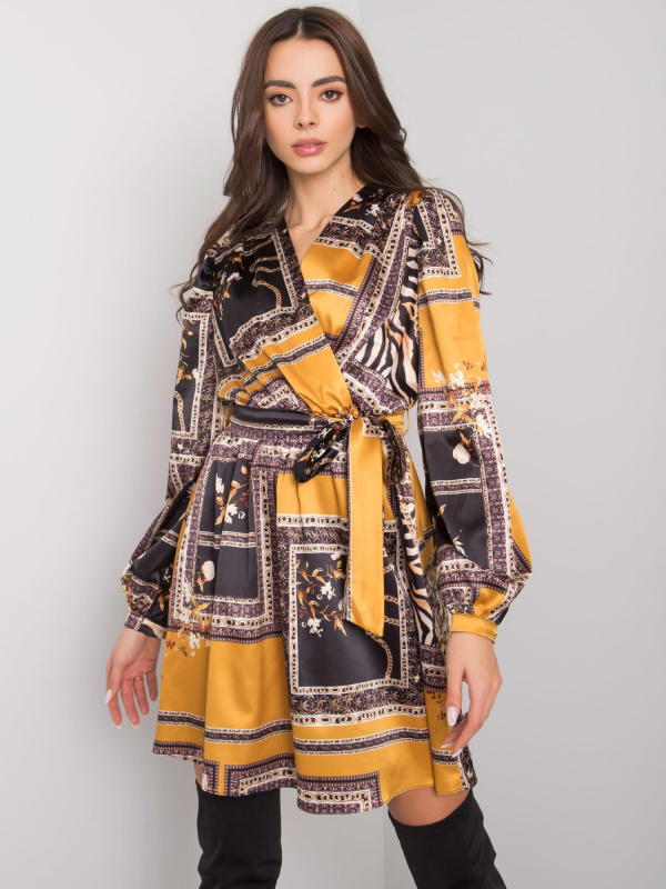 Šaty LC SK 22K 3050.06P černá a žlutá S