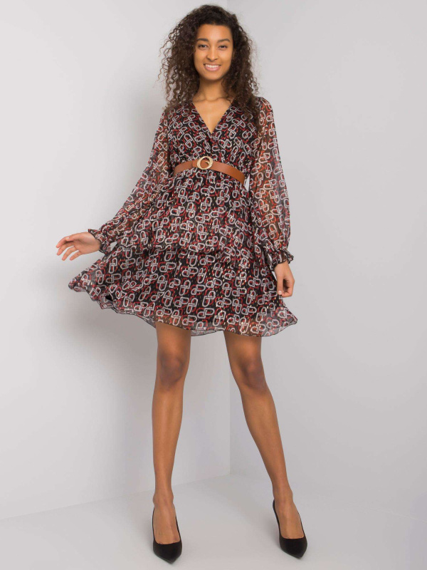 Šaty LC SK 22K 3001.28P černá a červená XL