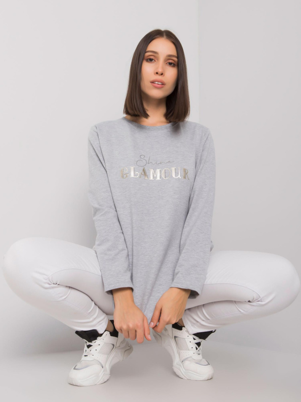 Tunika Plus size RV-TU-7277.76P RELEVANCE Barva: Šedá, Velikost: UNI