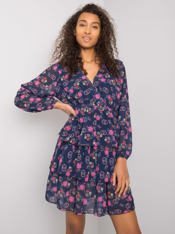 Šaty WN-SK-21049.38X RUE PARIS Barva: Modrá, Velikost: L/XL